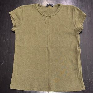 brandy melville short sleeve t shirt dark green one size like new